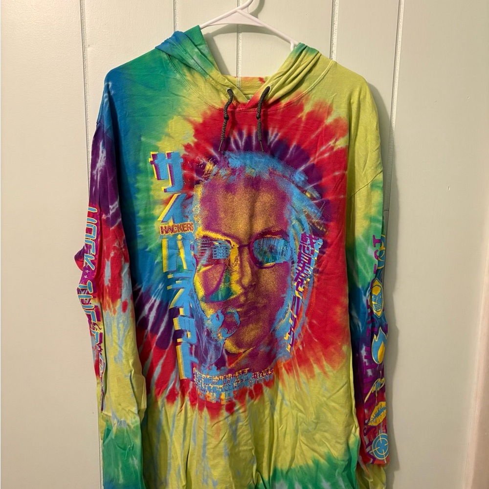 Hackers movie Vibrant Tie-Dye Graphic Long Sleeve T-Shirt Hoodie